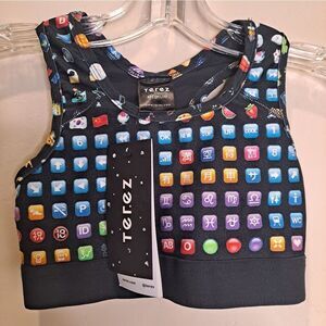 Zara Terez Top bra Size Girls MEDIUM 11" Flat